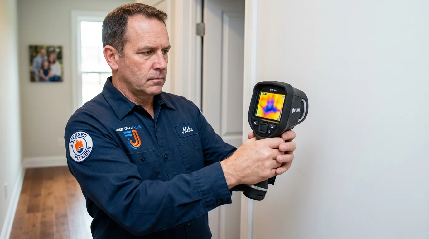 Thermal imaging leak detection by Johns Plumbing LLC in Hibbing